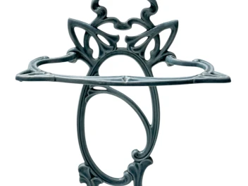 Art Nouveau Enameled Iron Umbrella Stand, 1900s